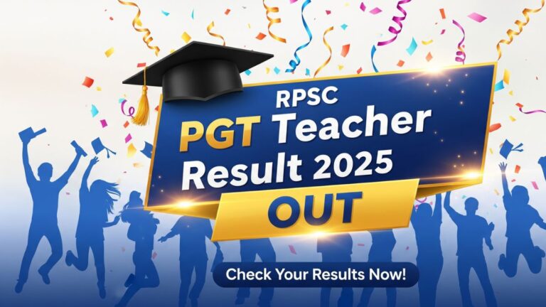 RPSC PGT Teacher Result
