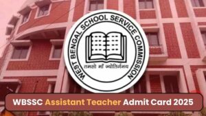 WBSSC Assistant Teacher Admit Card 2025